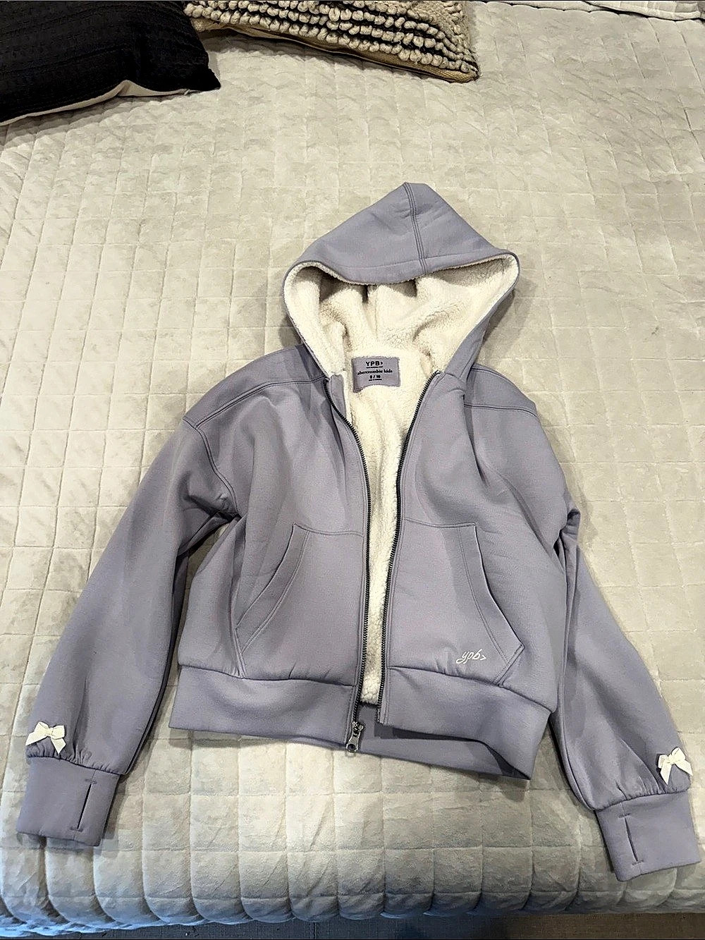 Abercrombie Kids YPB sherpa-lined jacket Sherpa-Lined Jacket in Purple Girls